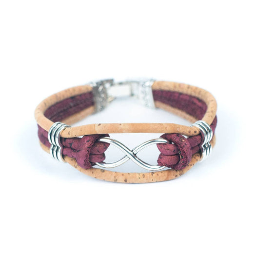 Colored cork thread Handmade Cork Bracelet BR-288-MIX-5