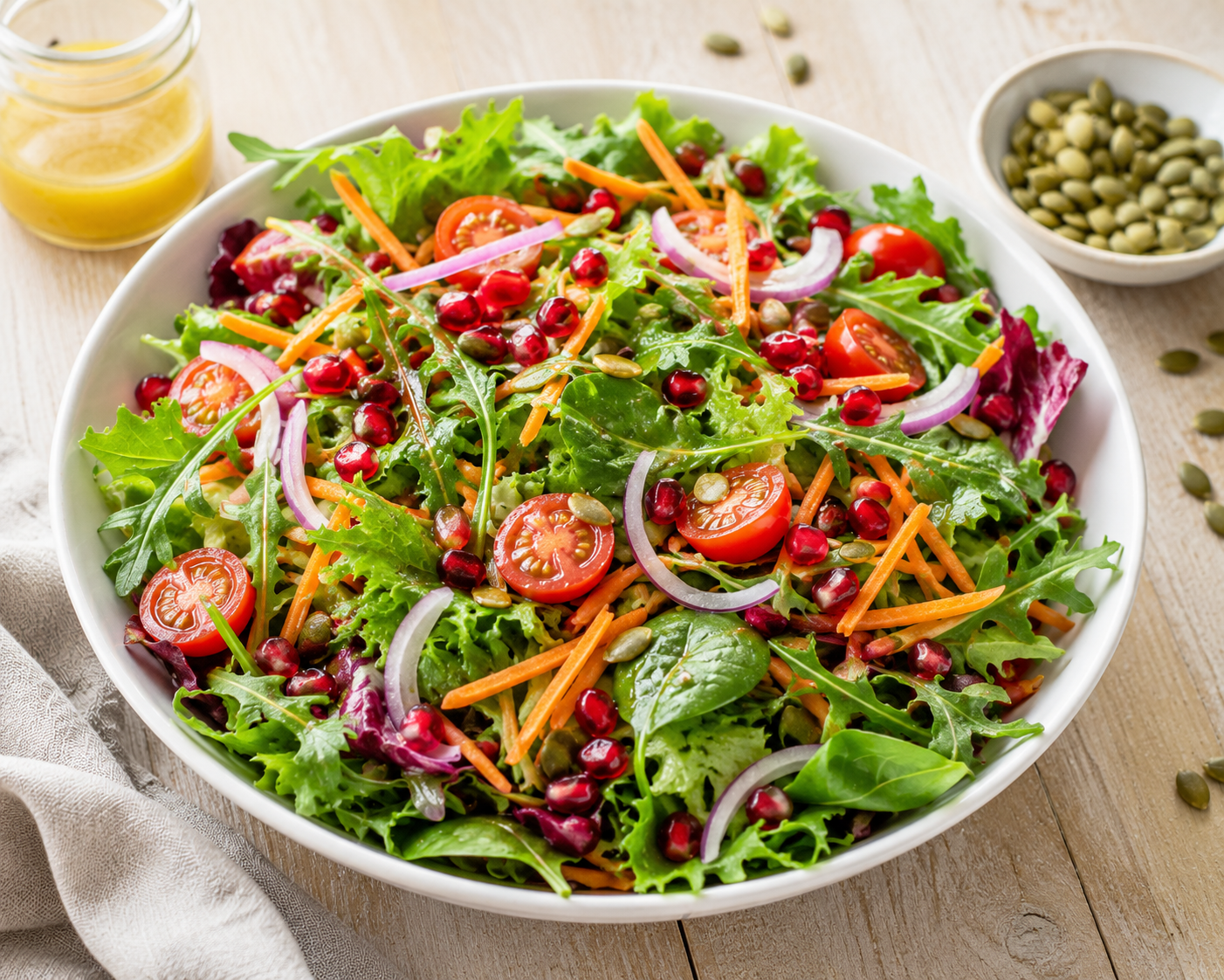 Simple Green Salad with Lemon Vinaigrette