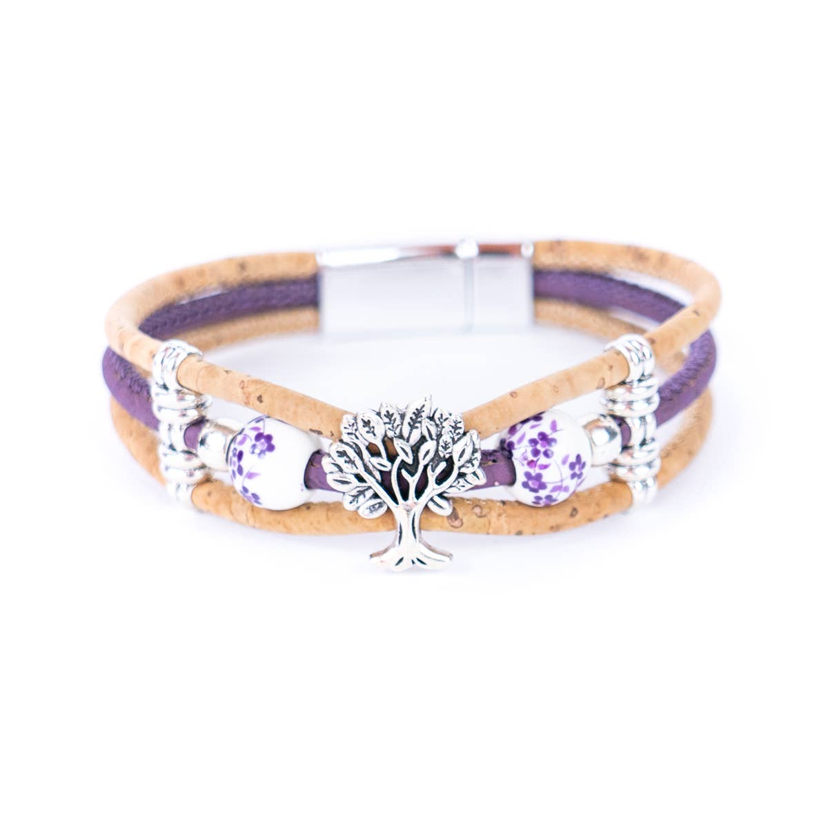 Cork handmade  bracelet for women BR-108-MIX-5