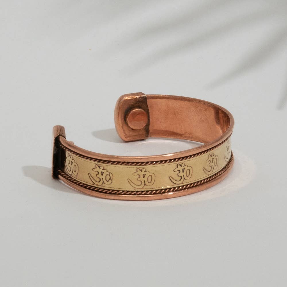 Ayurveda specialist b.v. Copper Health Clamp Bracelet Ohm With 2 Magnets