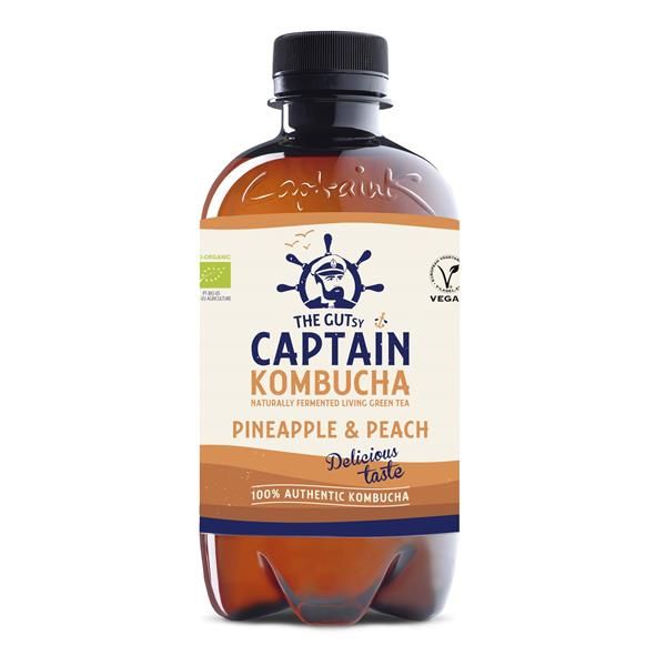 Captain Kombucha Pineapple & Peach (organic) 400 Ml