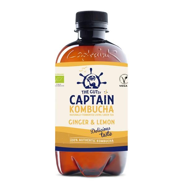 Captain Kombucha Ginger & Lemon (organic) 400 Ml