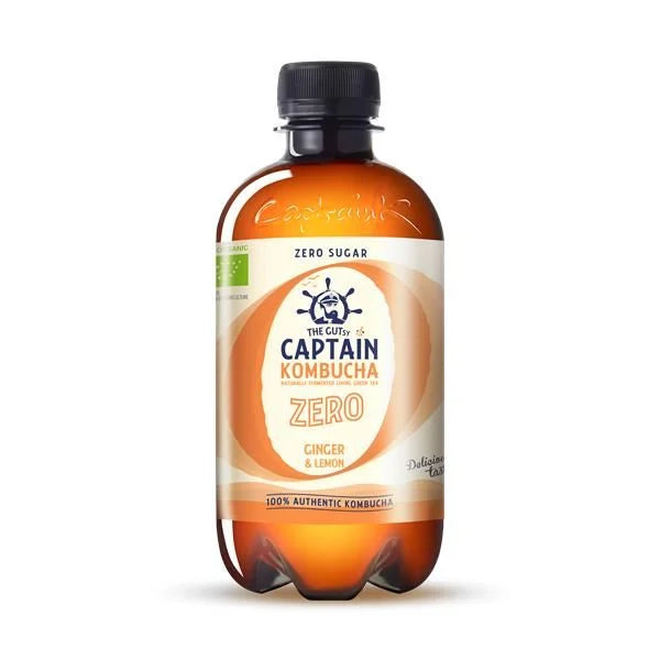 Captain Kombucha Zero Ginger & Lemon (organic) 400 Ml