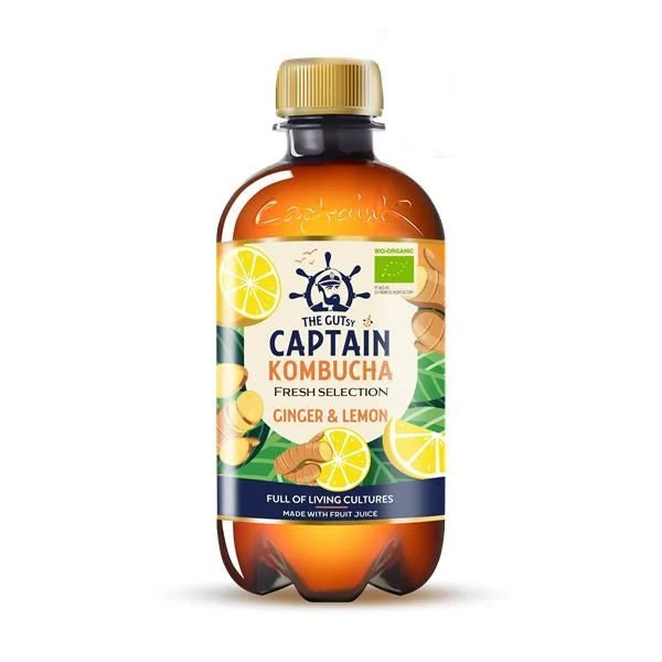 Captain Kombucha Fresh Ginger & Lemon (organic) 400 Ml