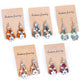 Cork and flower accessories handmade earring ER-170-MIX-5