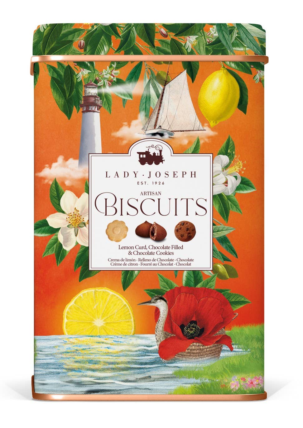 Assorted cookies in gift tin