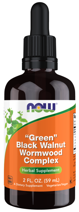 "Green" Black Walnut Wormwood Complex Liquid NOW