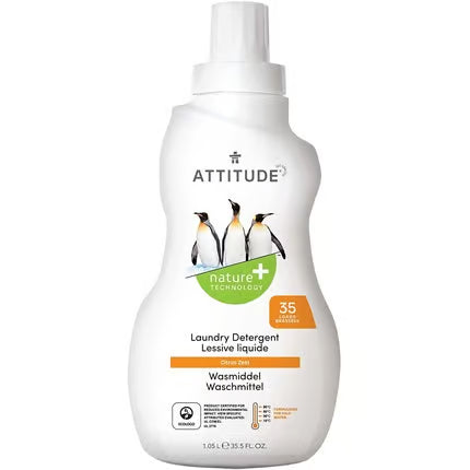 Attitude Laundry Detergent, Plant And Mineral-Based Formula, He, Vegan And