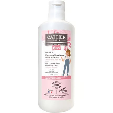 Cattier Gynea Girl Ultra Soft Intimate Toilet Foam Ages 3 to Puberty 150ml