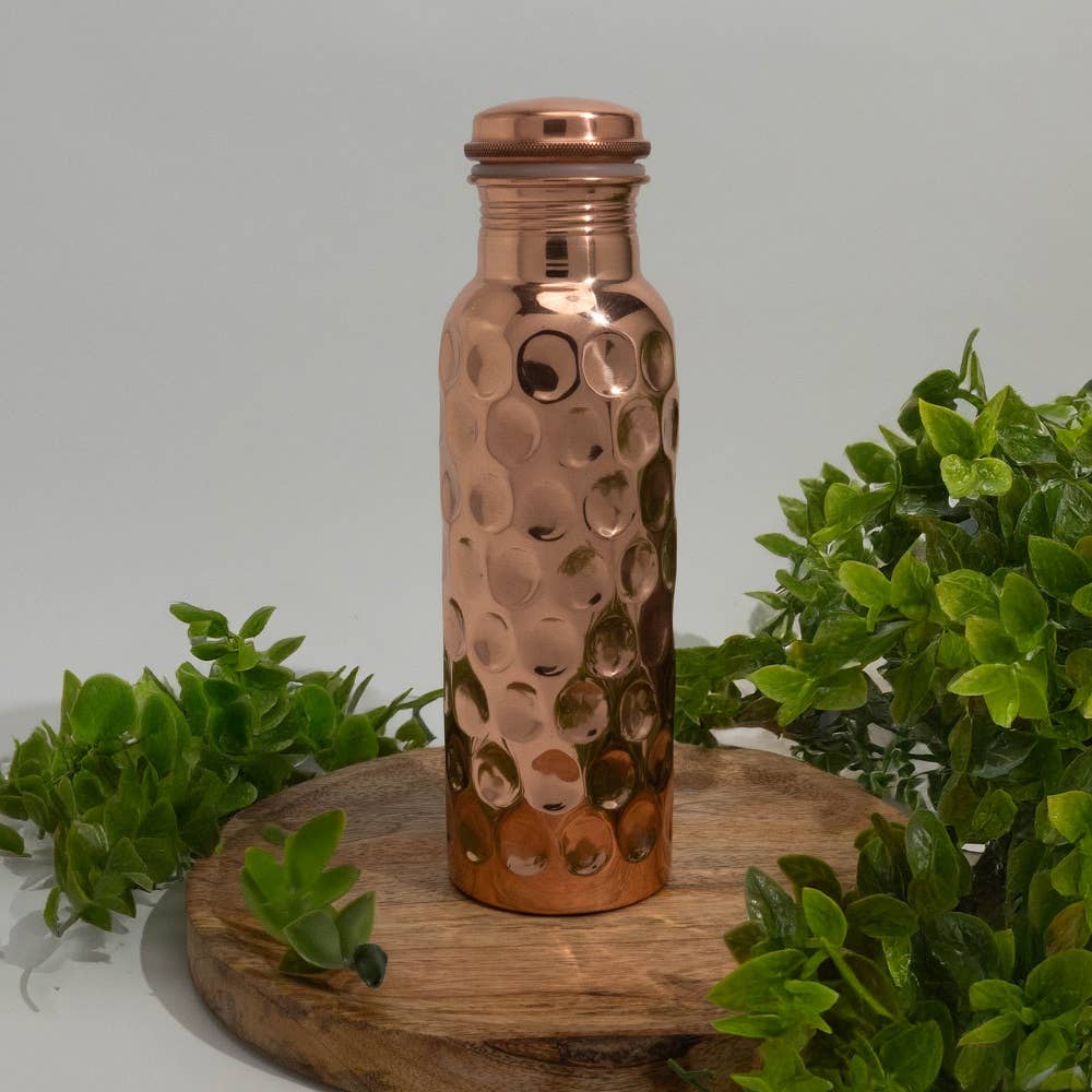 Garrafa de água de cobre puro Diamond, da Ayurveda Specialist bv, aproximadamente 750 ml (versão reforçada).