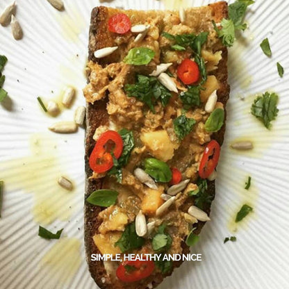 Tuna with Sweet Potato and Cilantro (Saboreal)
