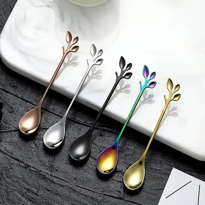 Leaf Spoon - For Tea, Coffee or Dessert - 4 colors