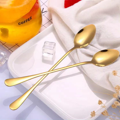 Long Spoon - 2 shapes - 4 colors - Coffee, Tea, Ice cream