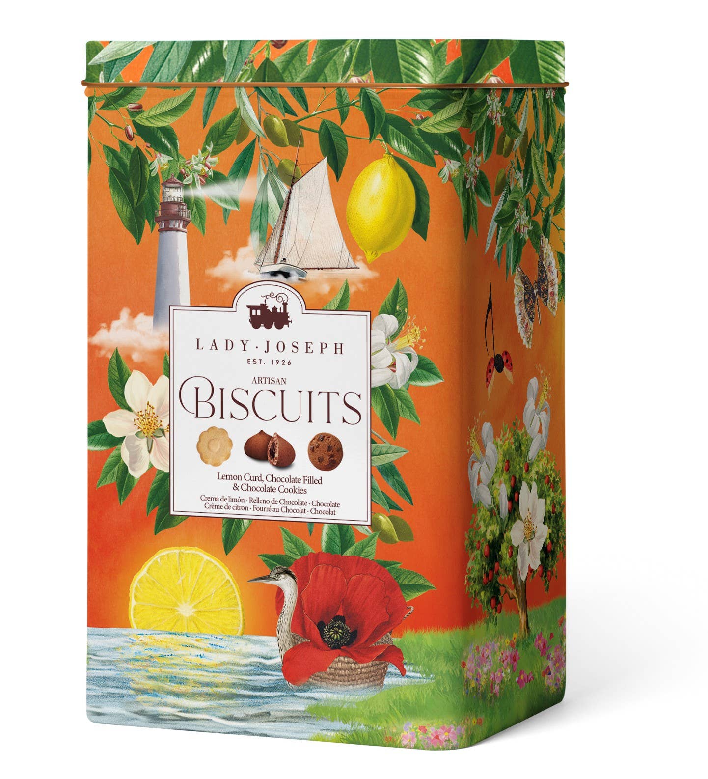 Assorted cookies in gift tin