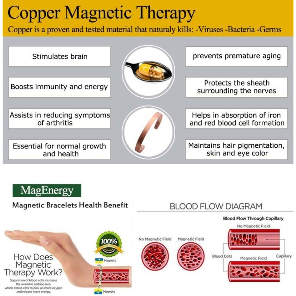 Ayurveda specialist b.v. Copper Health Clamp Bracelet Ohm With 2 Magnets